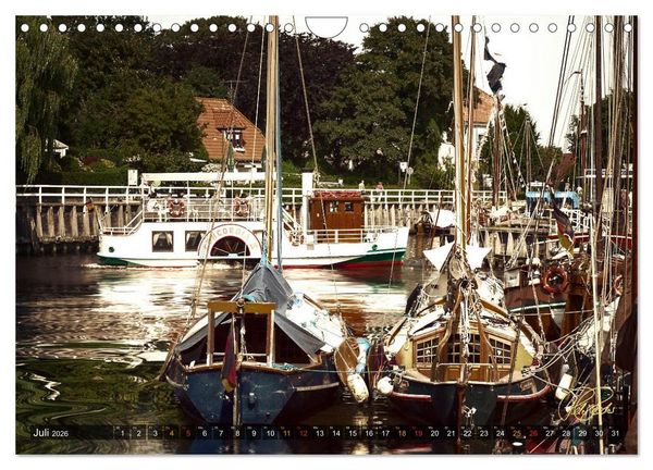 Produktbild: Ostfriesland - die alten H&auml;fen, Vintage-Style (Wandkalender 2026 DIN A4 quer), CALVENDO Monatskalender