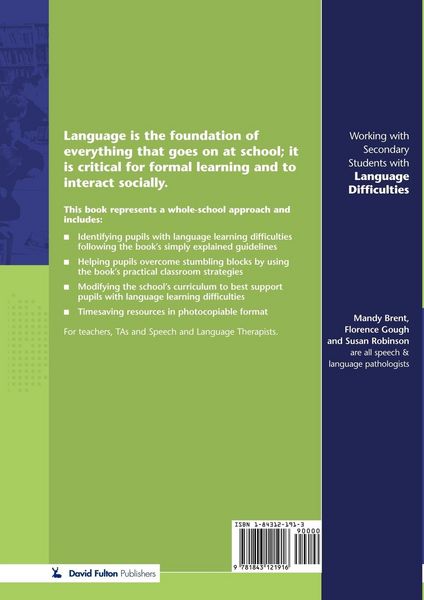 Produktbild: Working with Secondary Students who have Language Difficulties