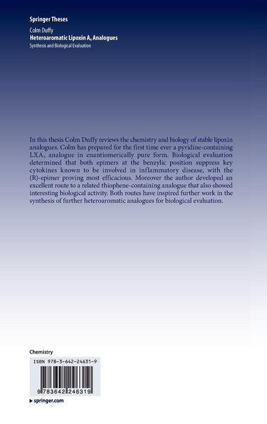Produktbild: Heteroaromatic Lipoxin A4 Analogues