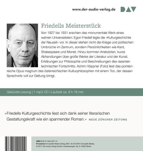 Produktbild: Kulturgeschichte der Neuzeit