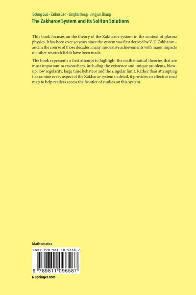 Produktbild: The Zakharov System and its Soliton Solutions