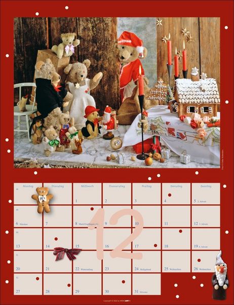 Produktbild: Teddyb&auml;ren Kalender 2027