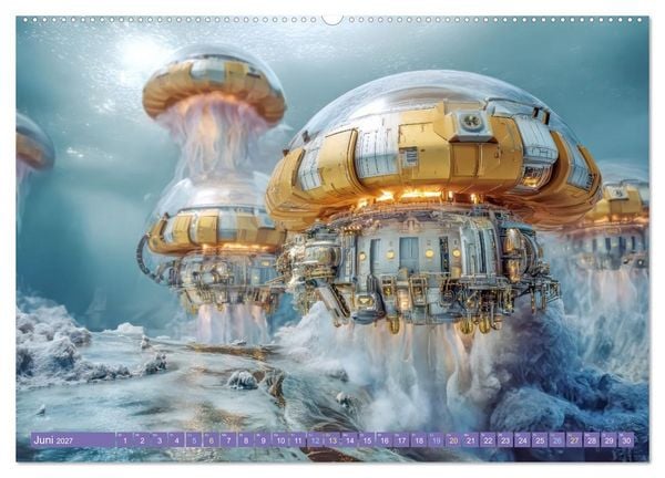 Produktbild: Tauche ein in die Zukunft - Science Fiction Unterwasserwelten (Wandkalender 2027 DIN A2 quer), CALVENDO Monatskalender