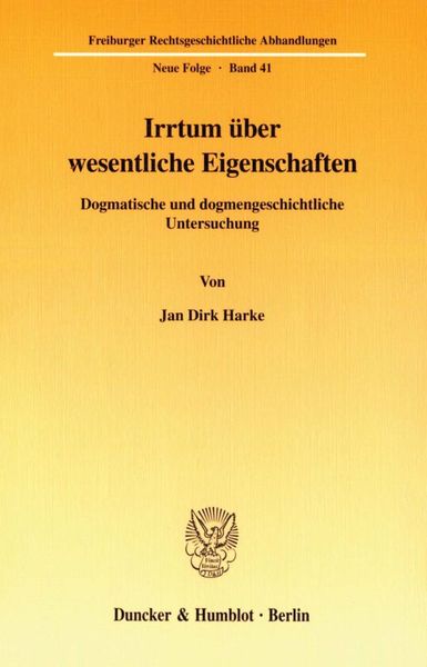 Produktbild: Irrtum &uuml;ber wesentliche Eigenschaften.