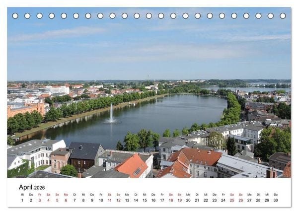 Produktbild: Schwerin - Landeshauptstadt von Mecklenburg-Vorpommern (Tischkalender 2026 DIN A5 quer), CALVENDO Monatskalender