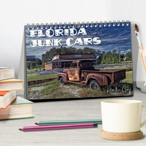 Produktbild: Florida Junk Cars (Tischkalender 2026 DIN A5 quer), CALVENDO Monatskalender
