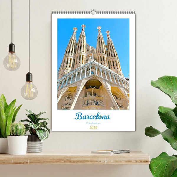 Produktbild: Barcelona - Urlaubsplaner (Wandkalender 2026 DIN A2 hoch), CALVENDO Monatskalender