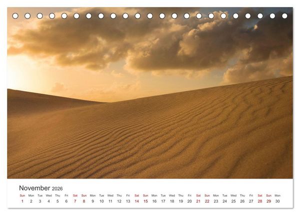 Produktbild: Fuerteventrua The volcanic island (Desk Calendar 2026 DIN A5 landscape), CALVENDO 12 Month DeskCalendar