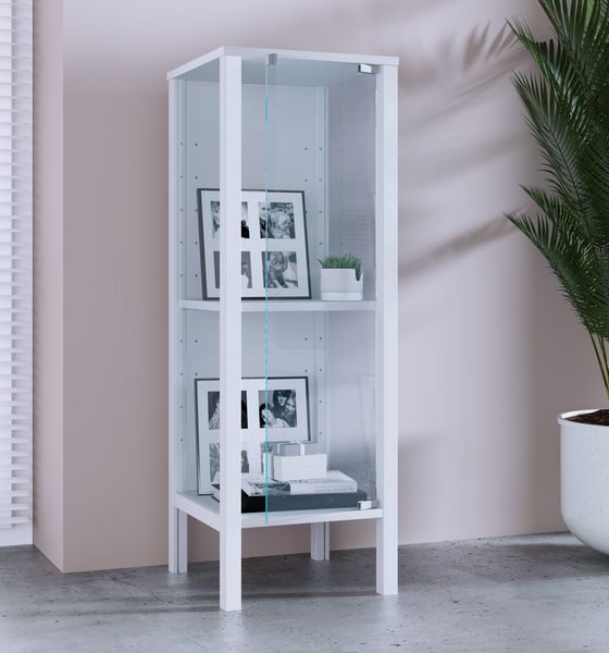 Produktbild: Glasvitrine Jensol S mit ESG Glas Regal stehend