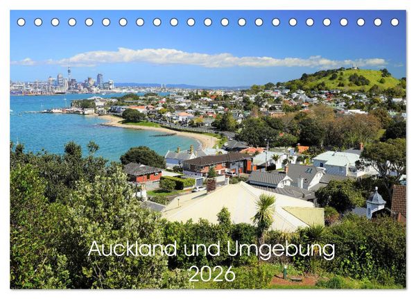 Auckland und Umgebung 2026 (Tischkalender 2026 DIN A5 quer), CALVENDO Monatskalender