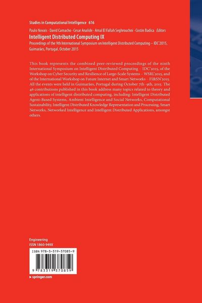 Produktbild: Intelligent Distributed Computing IX