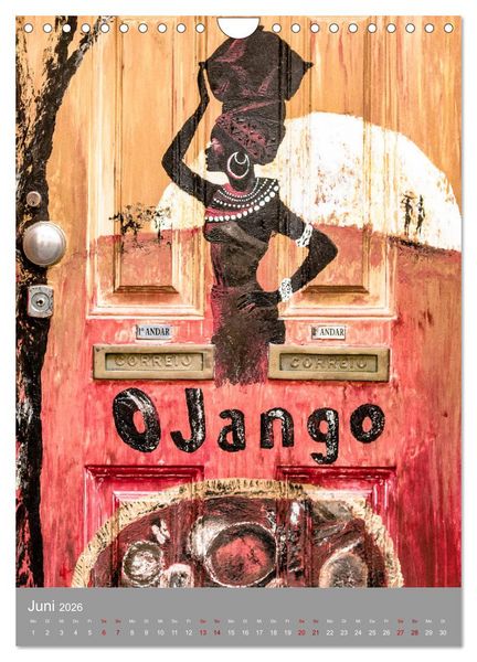 Produktbild: Street Art - Funchals T&uuml;ren der Phantasie (Wandkalender 2026 DIN A4 hoch), CALVENDO Monatskalender