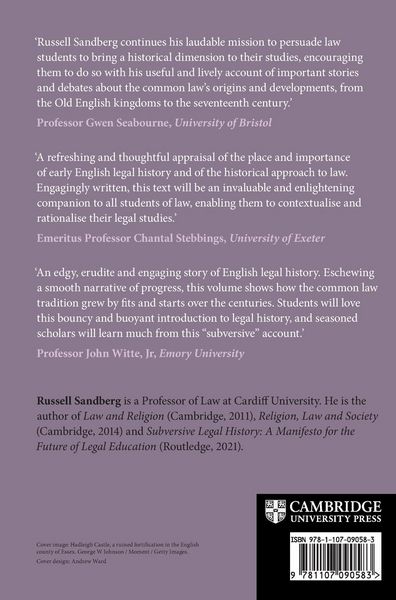 Produktbild: A Historical Introduction to English Law