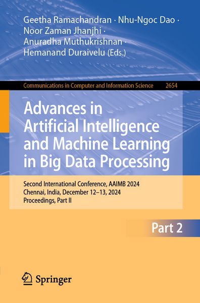 Produktbild: Advances in Artificial Intelligence and Machine Learning in Big Data Processing