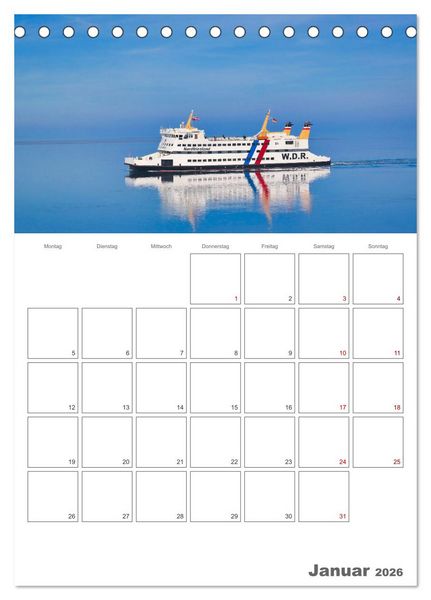 Produktbild: F&ouml;hr &hellip; verliebt in die Insel (Tischkalender 2026 DIN A5 hoch), CALVENDO Monatskalender