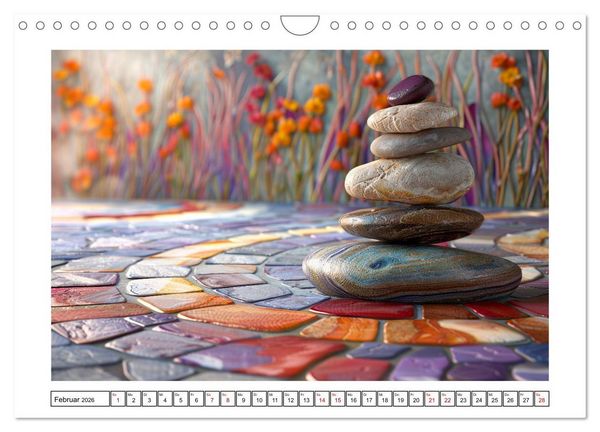 Produktbild: Augenmeditation im Zen Garten (Wandkalender 2026 DIN A4 quer), CALVENDO Monatskalender