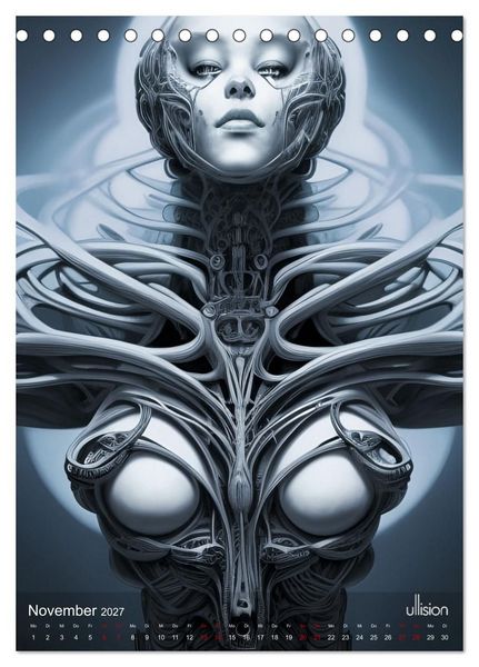 Produktbild: Biomechanic Portrait - Sch&ouml;nheit zwischen Mensch und Maschine (Tischkalender 2027 DIN A5 hoch), CALVENDO Monatskalender