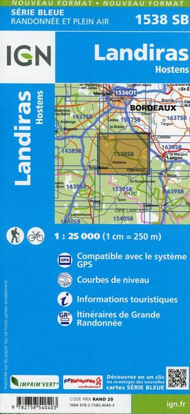 Produktbild: Landiras Hostens 1:25 000