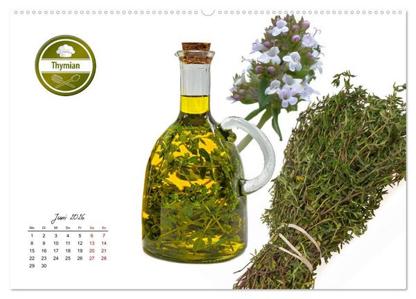 Produktbild: K&uuml;chenkr&auml;uter f&uuml;r jeden Geschmack (hochwertiger Premium Wandkalender 2026 DIN A2 quer), Kunstdruck in Hochglanz