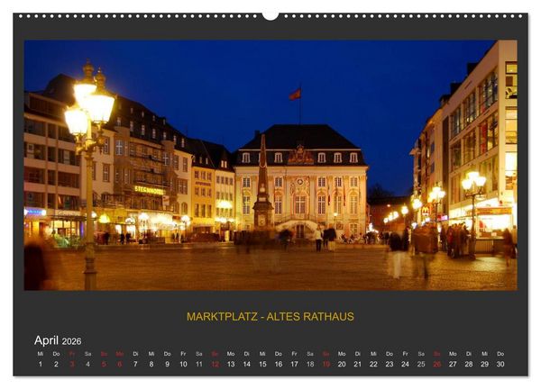 Produktbild: BONNER NACHTFARBEN (hochwertiger Premium Wandkalender 2026 DIN A2 quer), Kunstdruck in Hochglanz
