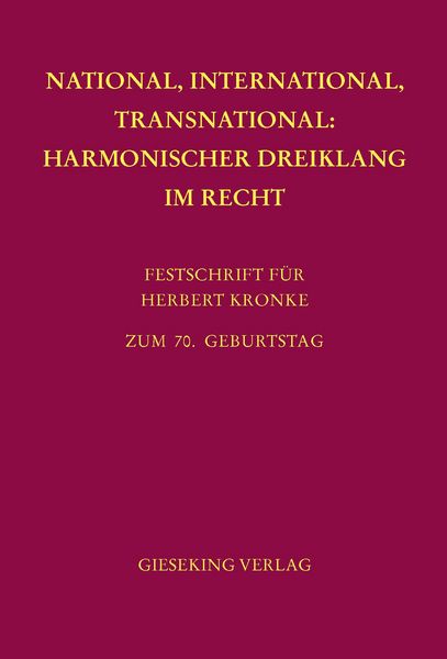 Produktbild: National, International, Transnational: Harmonischer Dreiklang im Recht