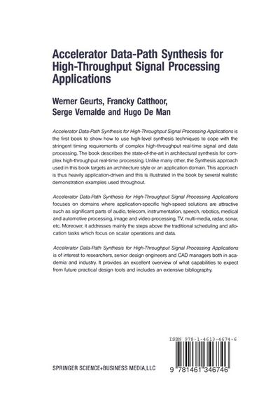 Produktbild: Accelerator Data-Path Synthesis for High-Throughput Signal Processing Applications