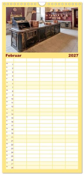 Produktbild: Familienplaner 2027 - F&uuml;rstliche K&uuml;chen und Tafeln mit 5 Spalten (Wandkalender, 21 x 45 cm) CALVENDO