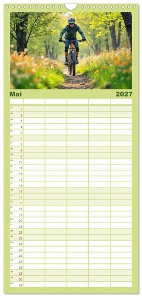 Produktbild: Familienplaner 2027 - Elemental Ride. Mountainbike-Action durch Schnee, Matsch, Sonne und Laub mit 5 Spalten (Wandkalender, 21 x 45 cm) CALVENDO