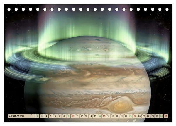 Produktbild: Jupiter, Motive inspiriert vom gr&ouml;&szlig;ten Planeten unseres Sonnensystems (Tischkalender 2027 DIN A5 quer), CALVENDO Monatskalender