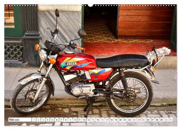 Produktbild: Zweirad Nostalgie - YAMAHA in Kuba (hochwertiger Premium Wandkalender 2026 DIN A2 quer), Kunstdruck in Hochglanz