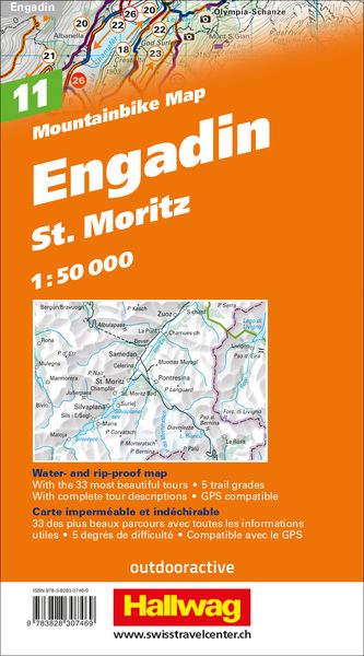 MTB-Karte 11 Engadin - St. Moritz 1:50.000