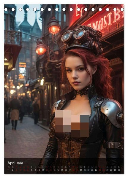 Produktbild: Steampunk - Stadtleben - Rotlichtviertel (Tischkalender 2026 DIN A5 hoch), CALVENDO Monatskalender