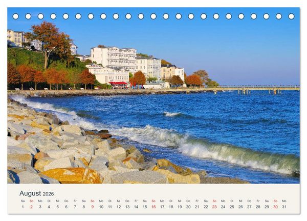 Produktbild: Sassnitz und die Kreidek&uuml;ste - Herbstimpressionen vom Hochuferweg Jasmund (Tischkalender 2026 DIN A5 quer), CALVENDO Monatskalender