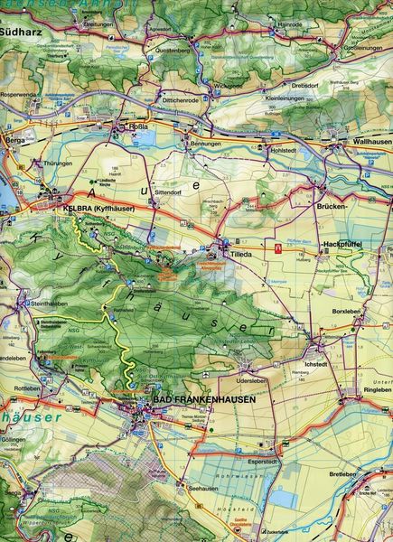 Produktbild: S&uuml;dharz, Kyffh&auml;user Fahrradkarte 1 : 75 000