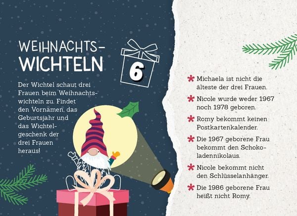 Produktbild: 24 Wichtel-R&auml;tsel | Advents-R&auml;tselspa&szlig; mit den Wichteln