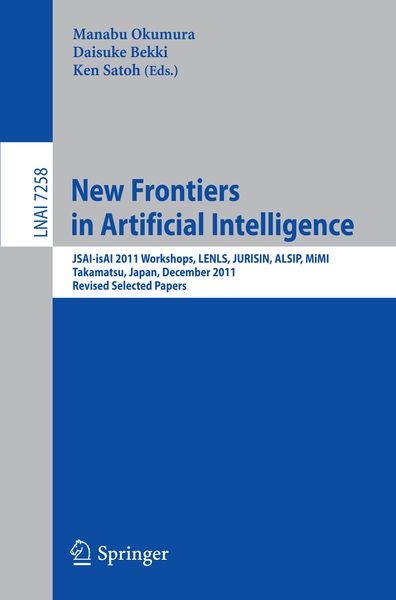 Produktbild: New Frontiers in Artificial Intelligence