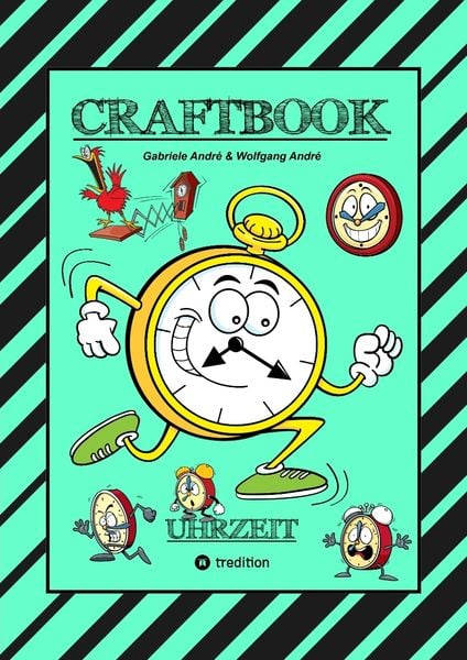 Produktbild: Craftbook - Uhrzeit Lernen - Bastelvorlage Lernuhr - Domino Uhrzeitspiel - Ausmalmotive - Uhren - R&auml;tsel - Bilder