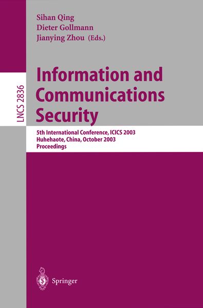 Produktbild: Information and Communications Security