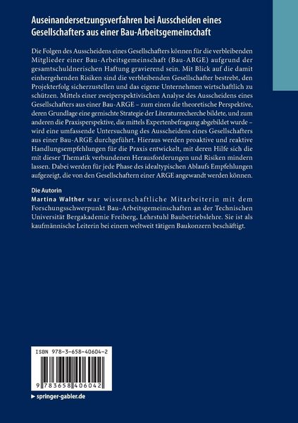 Produktbild: Auseinandersetzungsverfahren bei Ausscheiden eines Gesellschafters aus einer Bau-Arbeitsgemeinschaft