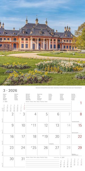 Alpha Edition - Deutschland 2026 Broschürenkalender, 30x30cm, Wandkalender mit Platz für Notizen und Termine, 12 Motive aus Deutschland, Monatsübersic