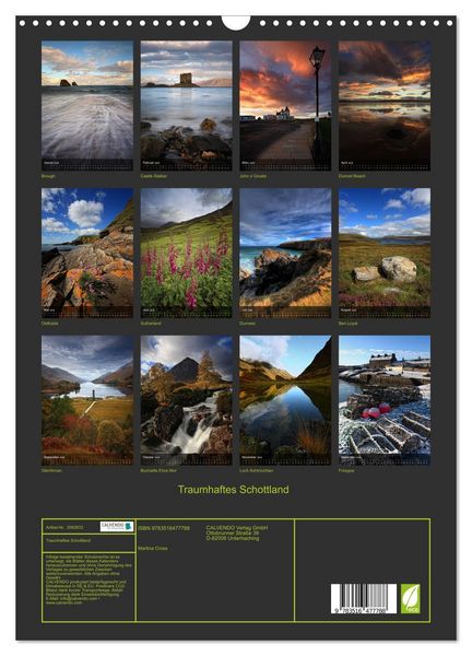 Produktbild: Traumhaftes Schottland (Wandkalender 2026 DIN A3 hoch), CALVENDO Monatskalender