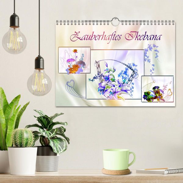 Produktbild: Zauberhaftes Ikebana (Wandkalender 2026 DIN A4 quer), CALVENDO Monatskalender