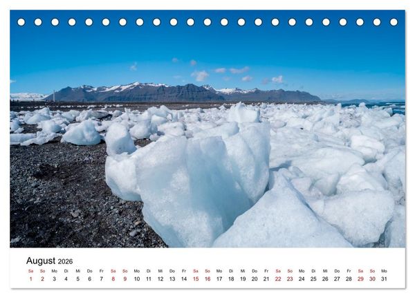 Produktbild: Island - Elemente der Natur (Tischkalender 2026 DIN A5 quer), CALVENDO Monatskalender