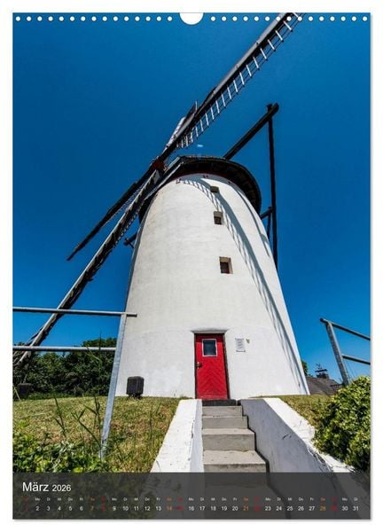 Produktbild: Windm&uuml;hlen mit Fl&uuml;gel am Niederrhein (Wandkalender 2026 DIN A3 hoch), CALVENDO Monatskalender