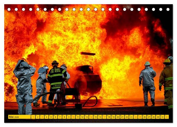 Produktbild: Die Feuerwehr. U.S. Firefighter im Einsatz (Tischkalender 2026 DIN A5 quer), CALVENDO Monatskalender