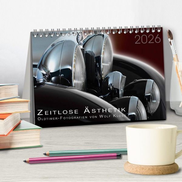 Produktbild: Zeitlose &Auml;sthetik Oldtimer-Fotografien von Wolf Kloss (Tischkalender 2026 DIN A5 quer), CALVENDO Monatskalender