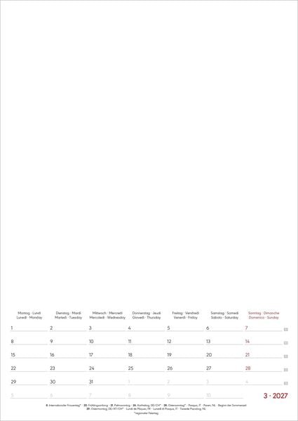 Produktbild: Kreativkalender A4 Notiz 2027