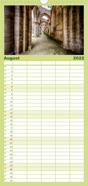 Produktbild: Familienplaner Toskana - sp&uuml;r den Sommer (Wandkalender 2022 , 21 cm x 45 cm, hoch)