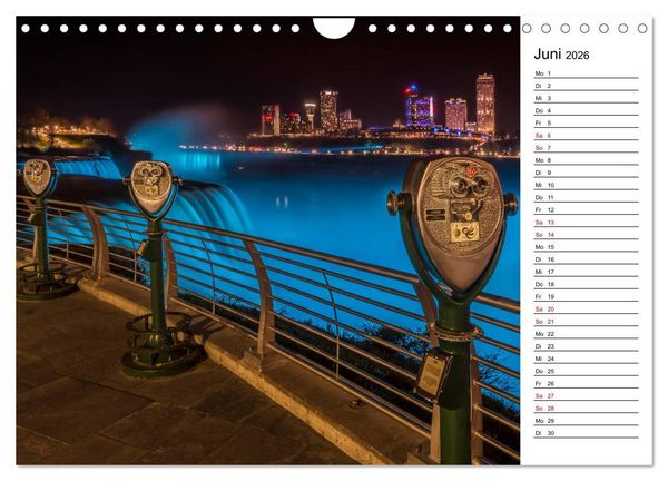 Produktbild: NIAGARAF&Auml;LLE Idyllische Impressionen bei Tag und Nacht (Wandkalender 2026 DIN A4 quer), CALVENDO Monatskalender
