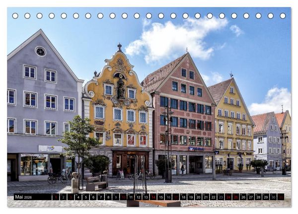 Produktbild: Das Allg&auml;u - Seine malerischen Altst&auml;dte (Tischkalender 2026 DIN A5 quer), CALVENDO Monatskalender